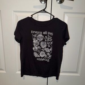 Billabong Black Floral Graphic Tee